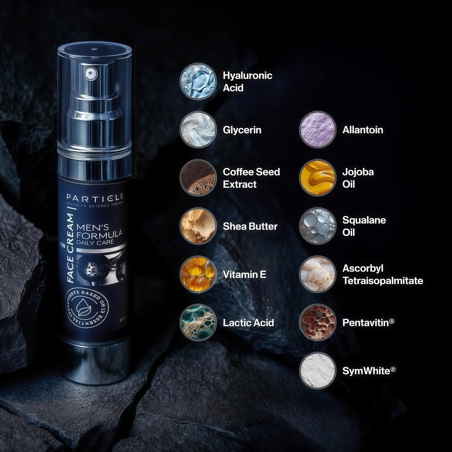 Particle 6-in-1 Face Cream for Men, Men’s Daily Hydrating Moisturizer with Vitamin C, Jojoba Oil, Vitamin E & Hyaluronic Acid, Skin Care Routine, Healthy Skin Support, Pack of 1