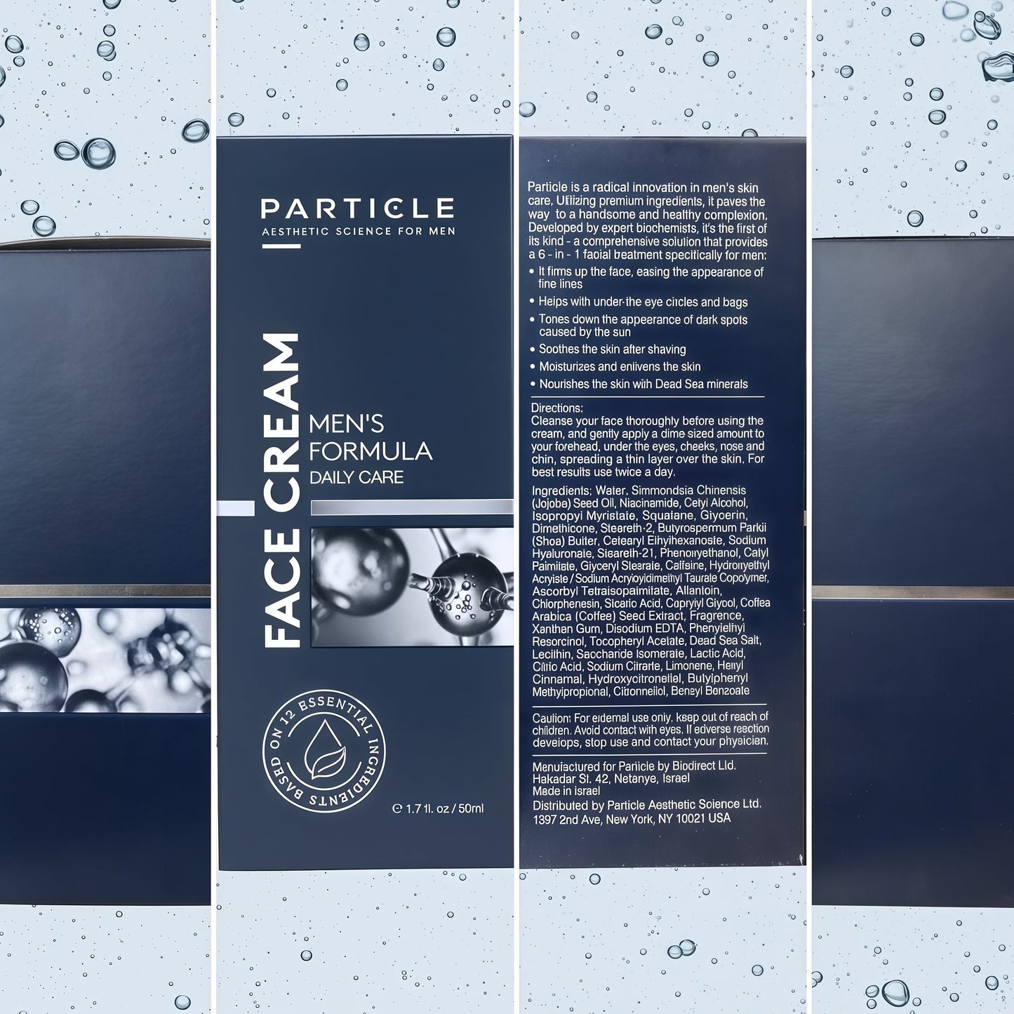 Particle 6-in-1 Face Cream for Men, Men’s Daily Hydrating Moisturizer with Vitamin C, Jojoba Oil, Vitamin E & Hyaluronic Acid, Skin Care Routine, Healthy Skin Support, Pack of 1